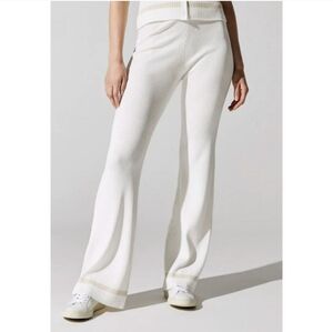 Carbon38 Ribbed Flare Stretch Sweater Pants